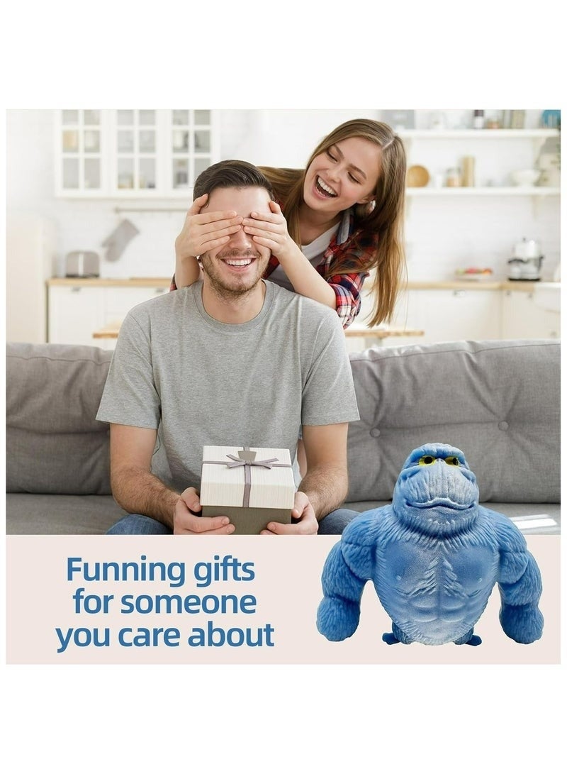 لعبة القرد الإسفنجية - لعبة تخفيف التوتر على شكل غوريلا جامبو قابلة للتمدد - ناعمة، بطيئة الارتفاع، مستوحاة من الحيوانات اللطيفة، هدية مبتكرة للأطفال والكبار - ملحق لعب حسي مضاد للقلق - Image 4