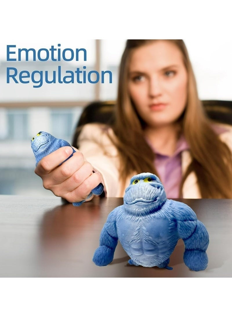 لعبة القرد الإسفنجية - لعبة تخفيف التوتر على شكل غوريلا جامبو قابلة للتمدد - ناعمة، بطيئة الارتفاع، مستوحاة من الحيوانات اللطيفة، هدية مبتكرة للأطفال والكبار - ملحق لعب حسي مضاد للقلق - Image 3