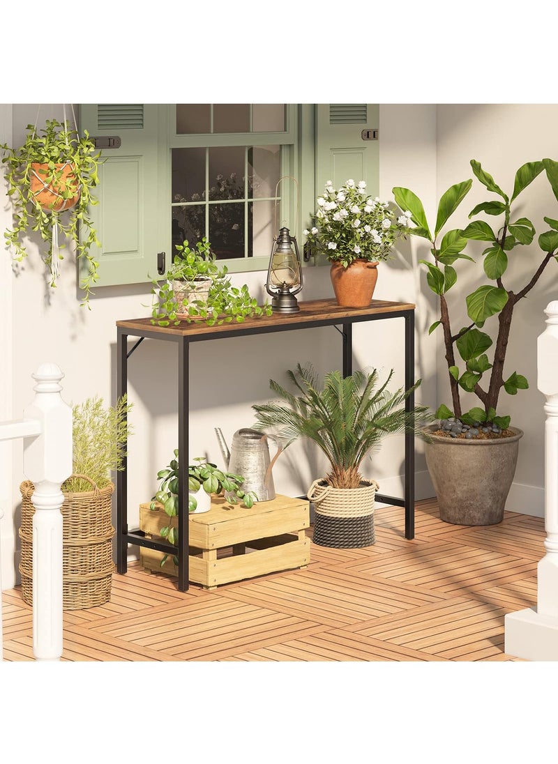 AnneFish - 100*30*90 cm Console Table Simple Sofa Table Home Coffee Corner Display Shelf Entryway Table For Couch Hallway Entrance Living Room - Image 1