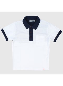 White Short-Sleeved Polo Shirt