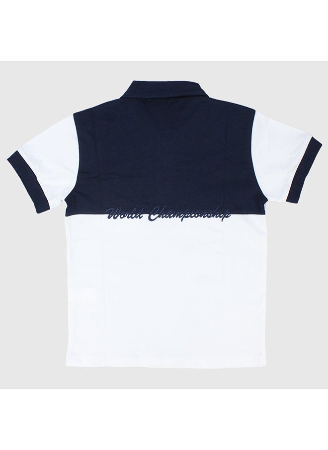 Pompelo - White Short-Sleeved Polo Shirt - Image 1
