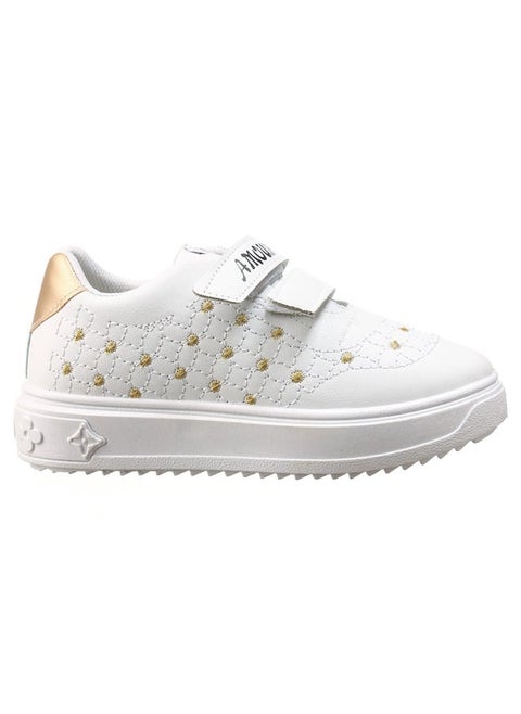 Gold Spotty L V Sneakers Children