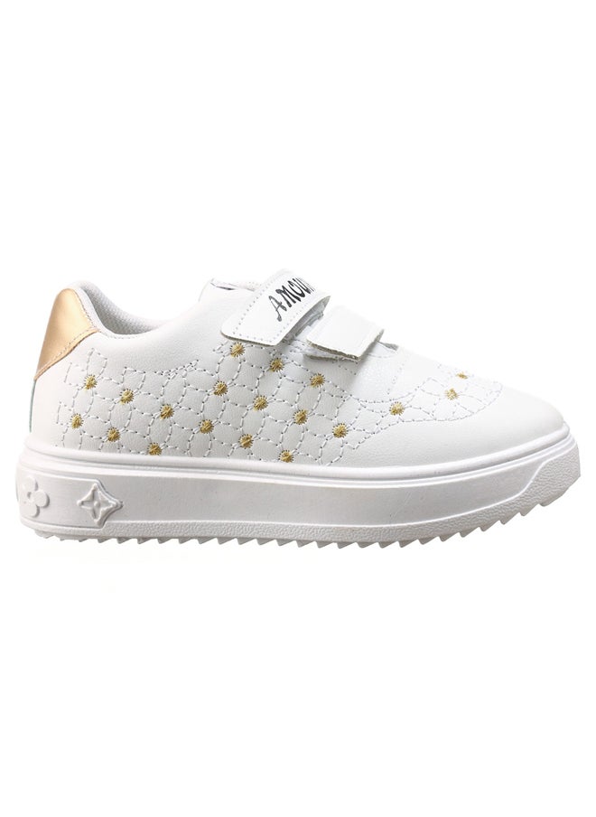 AMOUN - Gold Spotty L V Sneakers Children - Image 1