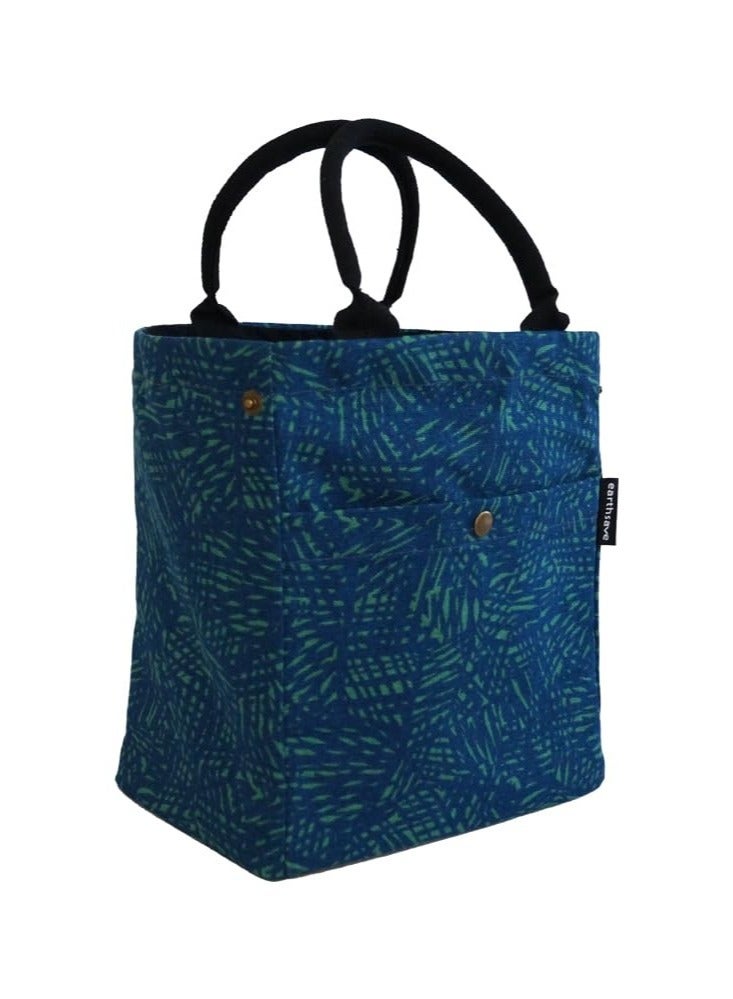 earthsave Insulated Lunch Bag for Office Men, Women and Kids with Surfer Drawstring Lunch Bag (Stroks Blue) create a product description and short bullet point for amazon listing - Image 2