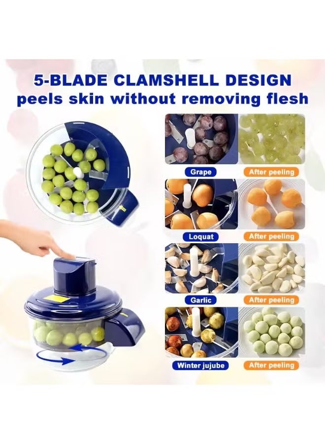 Electric Automatic Peeler Machine One Touch Kitchen Peeling Device Stainless Steel Blade Smart Fruit & Vegetable Skin Remover Adjustable Holder Home Kitchen Gadget - Image 2
