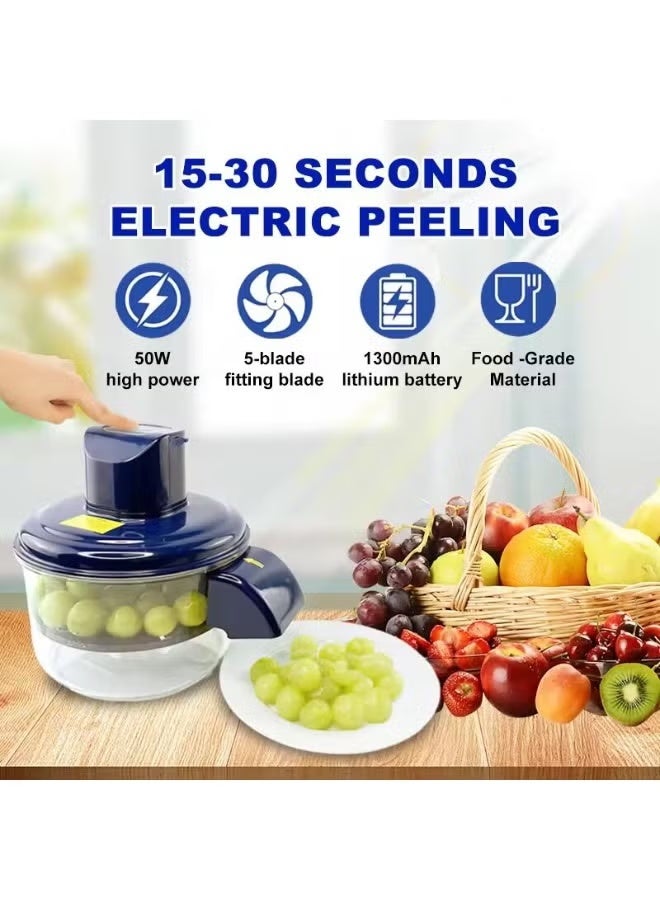 Electric Automatic Peeler Machine One Touch Kitchen Peeling Device Stainless Steel Blade Smart Fruit & Vegetable Skin Remover Adjustable Holder Home Kitchen Gadget - Image 5