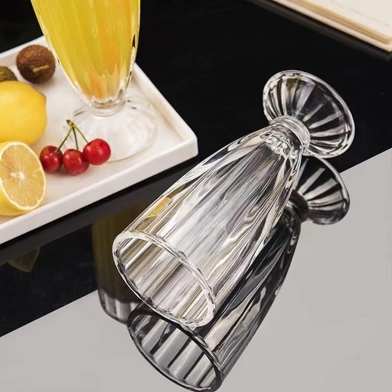 BLISS START BLISS START Ice Cream Cups Classic Sundae Style Glass Cups Thick and Durable for Sundaes 360 ml Milkshakes Fashioned Soda Glasses Desserts Set of 6 Fountain Classic Dessert Glasses Clear  - Image 3