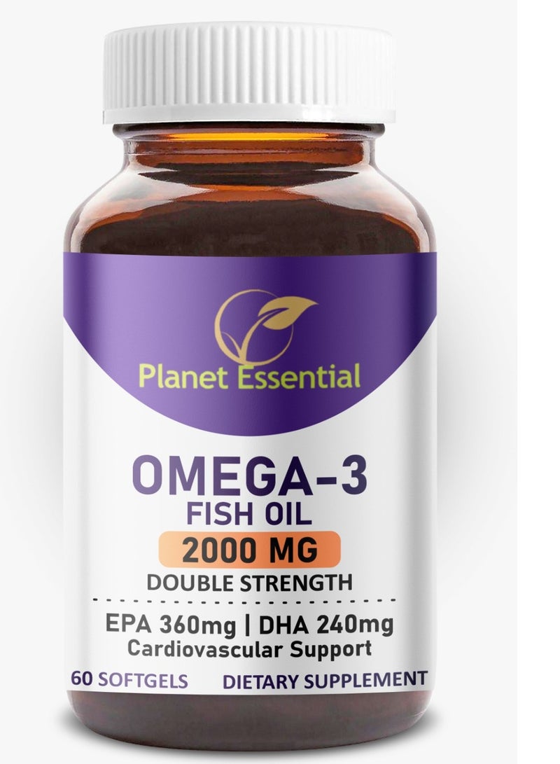 Planet Essential Omega 3 2000mg Fish Oil 60 Softgels - Image 1