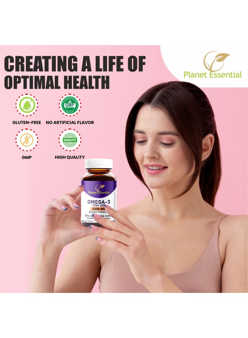 Planet Essential Omega 3 2000mg Fish Oil 60 Softgels - Image 4
