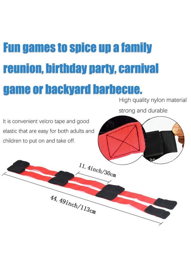 Fowecelt Durable 4 Legged Race Bands Outdoor Game for Kids Adults Relay Race Carnival Field Day Backyard Birthday Team Party Games - Image 2