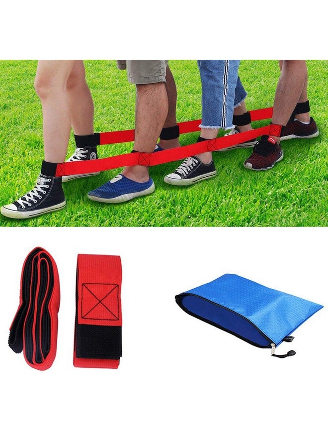 Fowecelt Durable 4 Legged Race Bands Outdoor Game for Kids Adults Relay Race Carnival Field Day Backyard Birthday Team Party Games - Image 1