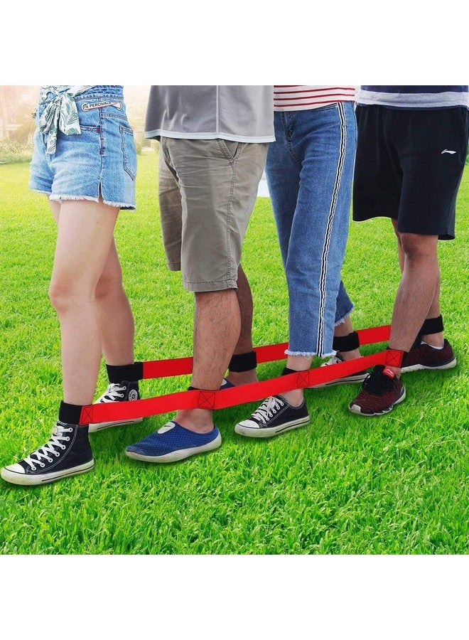 Fowecelt Durable 4 Legged Race Bands Outdoor Game for Kids Adults Relay Race Carnival Field Day Backyard Birthday Team Party Games - Image 4