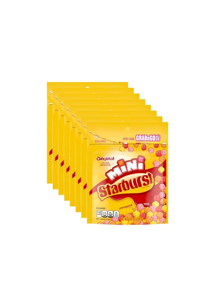 STARBURST Fruit Chews Candy  Original Minis 8oz Mini Candy Bulk Box Pack of 8 - Image 1