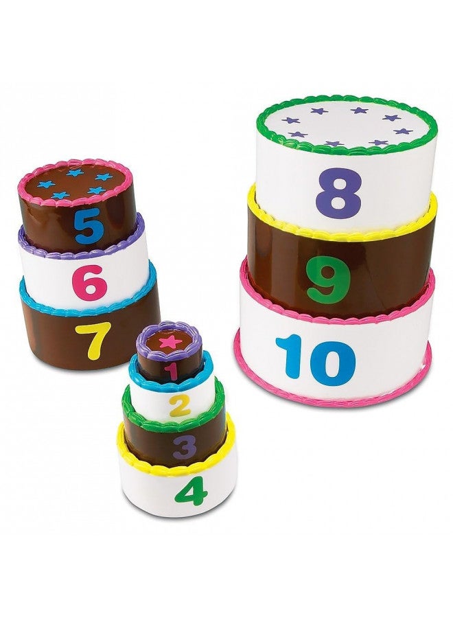 Learning Resources Learning Resources Stack and Count Layer Cake - 10 Pieces, Ages 18+ Months Toddler Learning Toys, Early Stacking and Counting Skills for Toddlers - Image 1