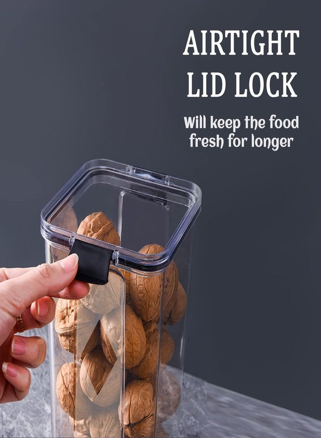 LEMBOSE Air Tight Containers for Kitchen Storage Set | BPA-Free Food Storage Containers | Kitchen Organizer & Accessories | Transparent Plastic Containers for Dry Food, Grains & Snacks (Pack of 2, 400ml) - Image 4