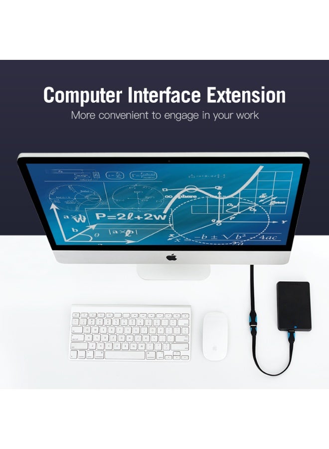 VENTION Flat USB3.0 Extension Cable 0.5M Black Model # VAS-A13-B050 - Image 3