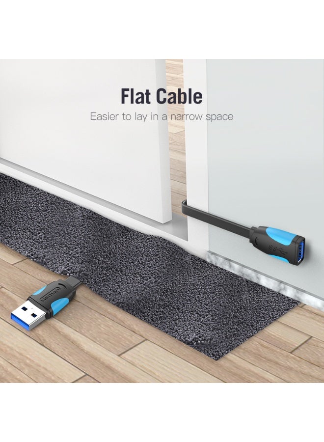 VENTION Flat USB3.0 Extension Cable 0.5M Black Model # VAS-A13-B050 - Image 5