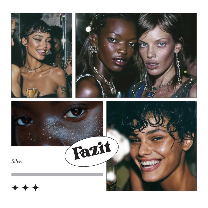 Fazit Makeup Patches - Silver Speckles - Glow Up Make-Up Patches - Cute Glitter Makeup Accessories for Women - Cosmetic Glitter for Face - Image 5