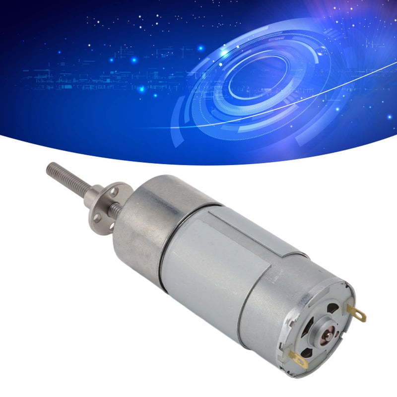 Self Locking DC Geared Motor 35RPM 24V M6x50 Thread Flange Aluminum Alloy Brass Coil - Image 3