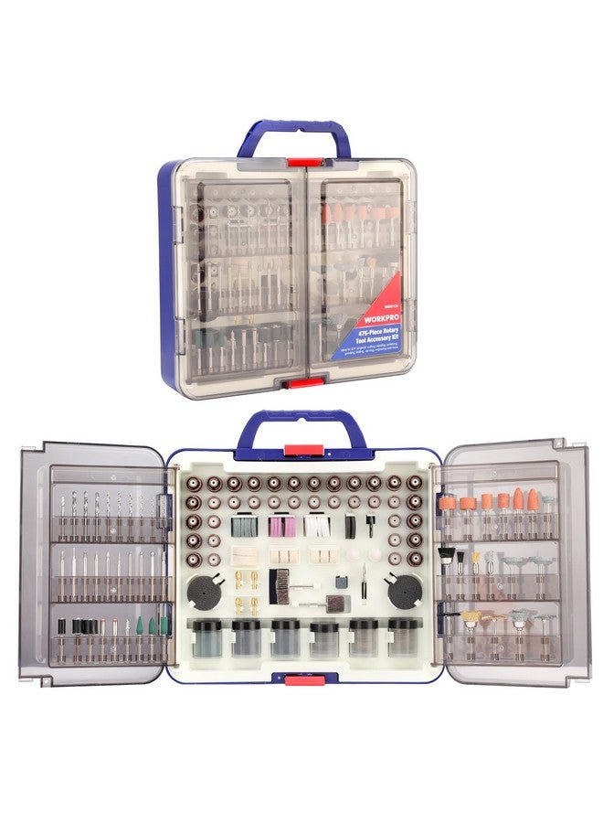 WORKPRO 476PCS Rotary Tool Accessories Kit, Rotary Tool Bits for Easy Cutting, Sanding, Grinding, Carving, Polishing, Drilling and Engraving - Image 1
