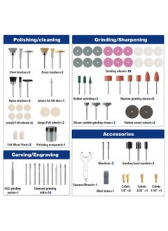 WORKPRO WORKPRO 476PCS Rotary Tool Accessories Kit, Rotary Tool Bits for Easy Cutting, Sanding, Grinding, Carving, Polishing, Drilling and Engraving  - Image 3