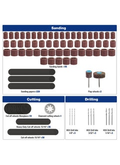 WORKPRO WORKPRO 476PCS Rotary Tool Accessories Kit, Rotary Tool Bits for Easy Cutting, Sanding, Grinding, Carving, Polishing, Drilling and Engraving  - Image 4