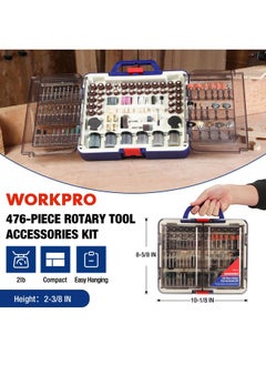 WORKPRO WORKPRO 476PCS Rotary Tool Accessories Kit, Rotary Tool Bits for Easy Cutting, Sanding, Grinding, Carving, Polishing, Drilling and Engraving  - Image 2