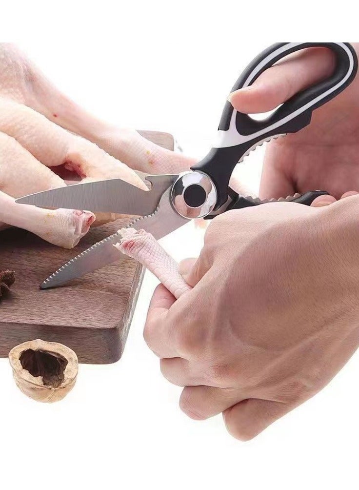 TDAO Multifunctional Stainless Steel Kitchen Scissors, Vegetable Chicken Bone Scissors Strong Scissors - Image 5