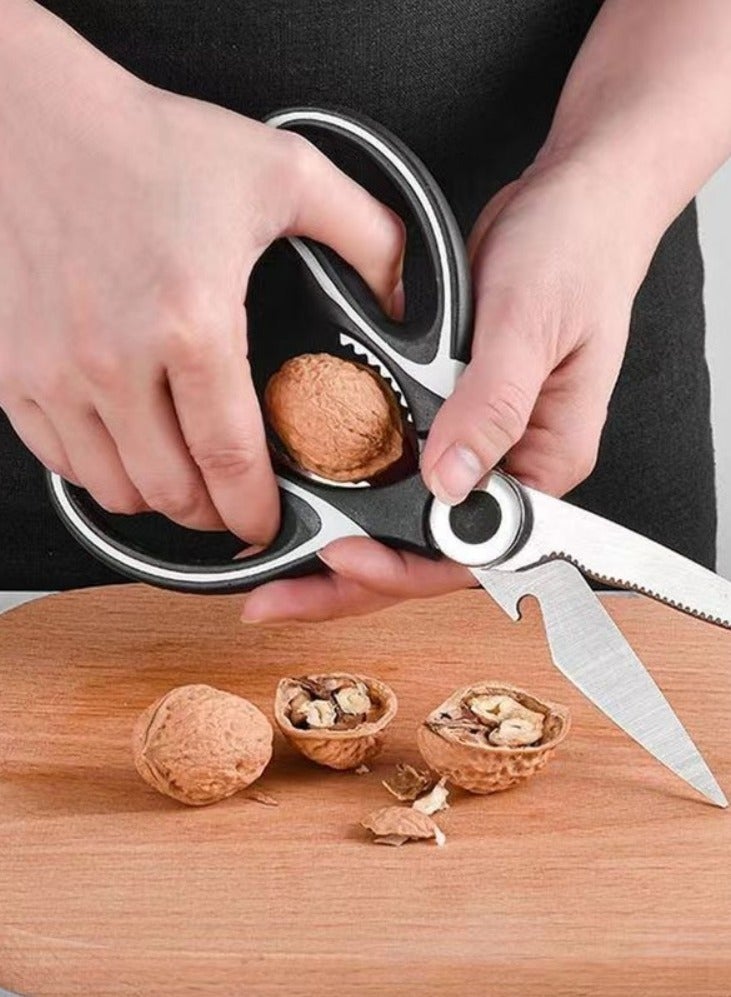 TDAO Multifunctional Stainless Steel Kitchen Scissors, Vegetable Chicken Bone Scissors Strong Scissors - Image 4