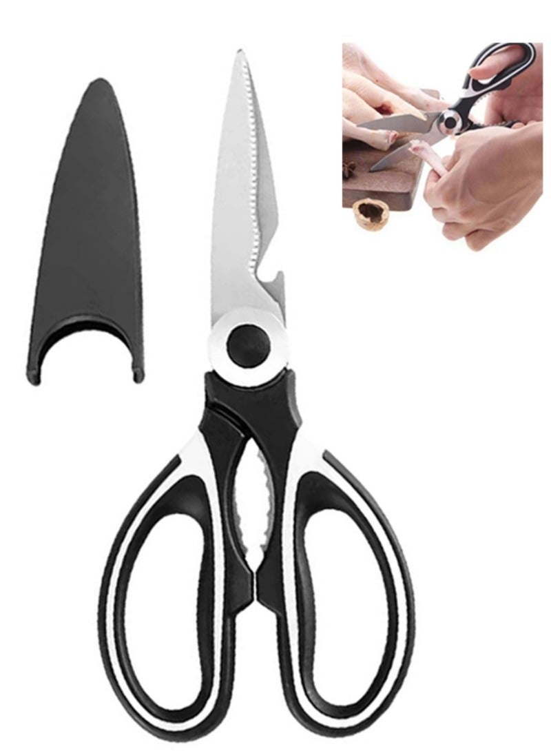 TDAO Multifunctional Stainless Steel Kitchen Scissors, Vegetable Chicken Bone Scissors Strong Scissors - Image 1