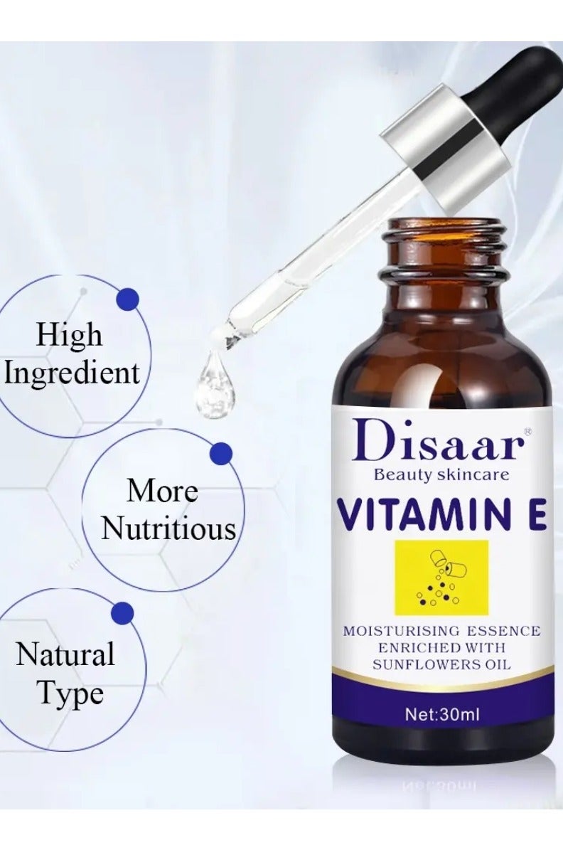 Disaar Vitamin E Moisturizing Essence Sunflowers Oil Anti Wrinkles Repair Skin Replenish Vitamin E Face Serum Firming And Lifting Serum Whitening Anti Wrinkles Repair Damage Skin Essence 30ml - Image 2