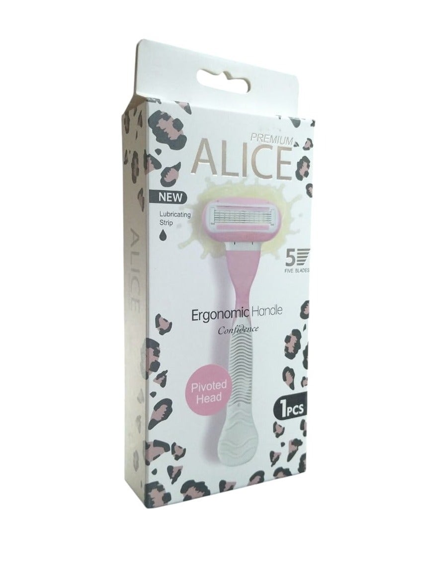 Alice Razor Alice ALICE PREMIUM 5 ERGONOMIC HANDLE CONFIDENCE | Best Price Egypt ...