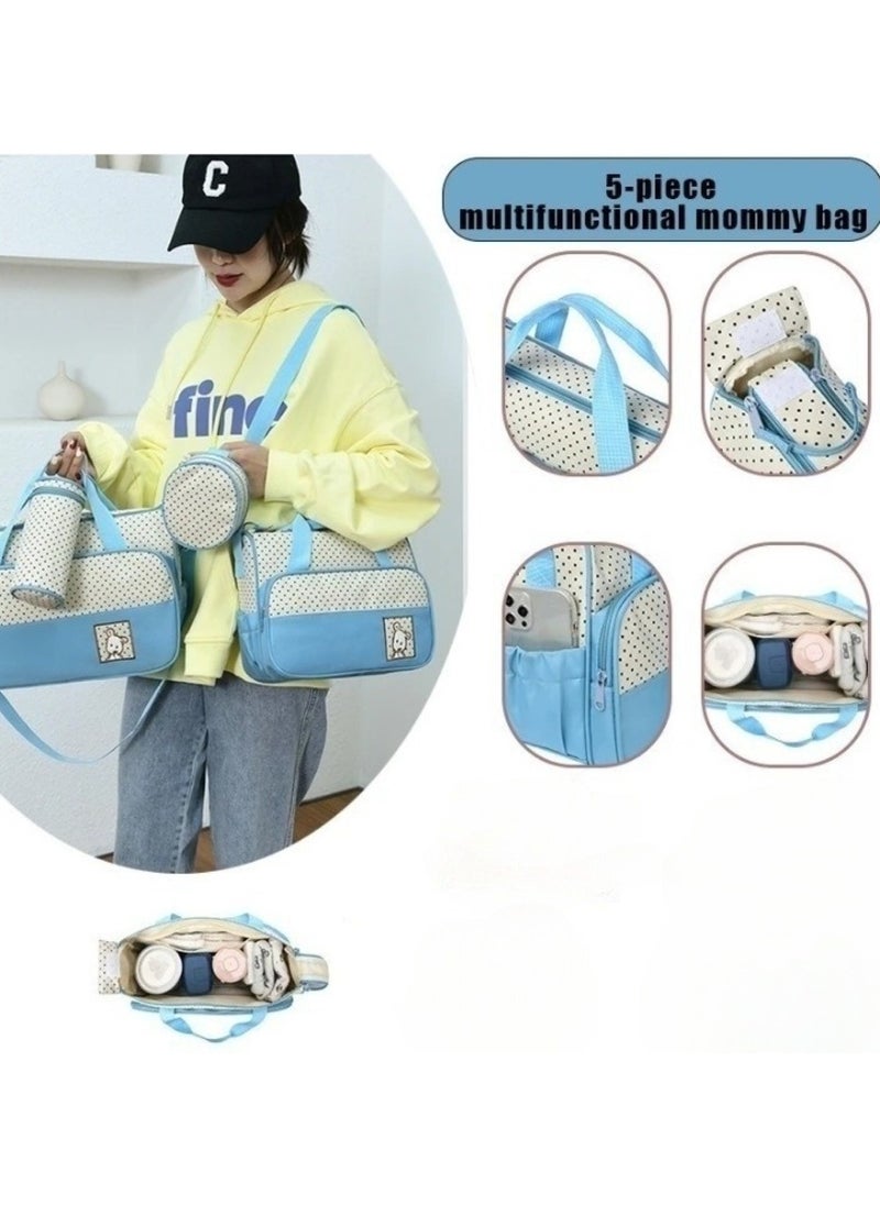 Chic Baby Diaper Bag Set All-in-One Travel Solution for Baby Needs Blue