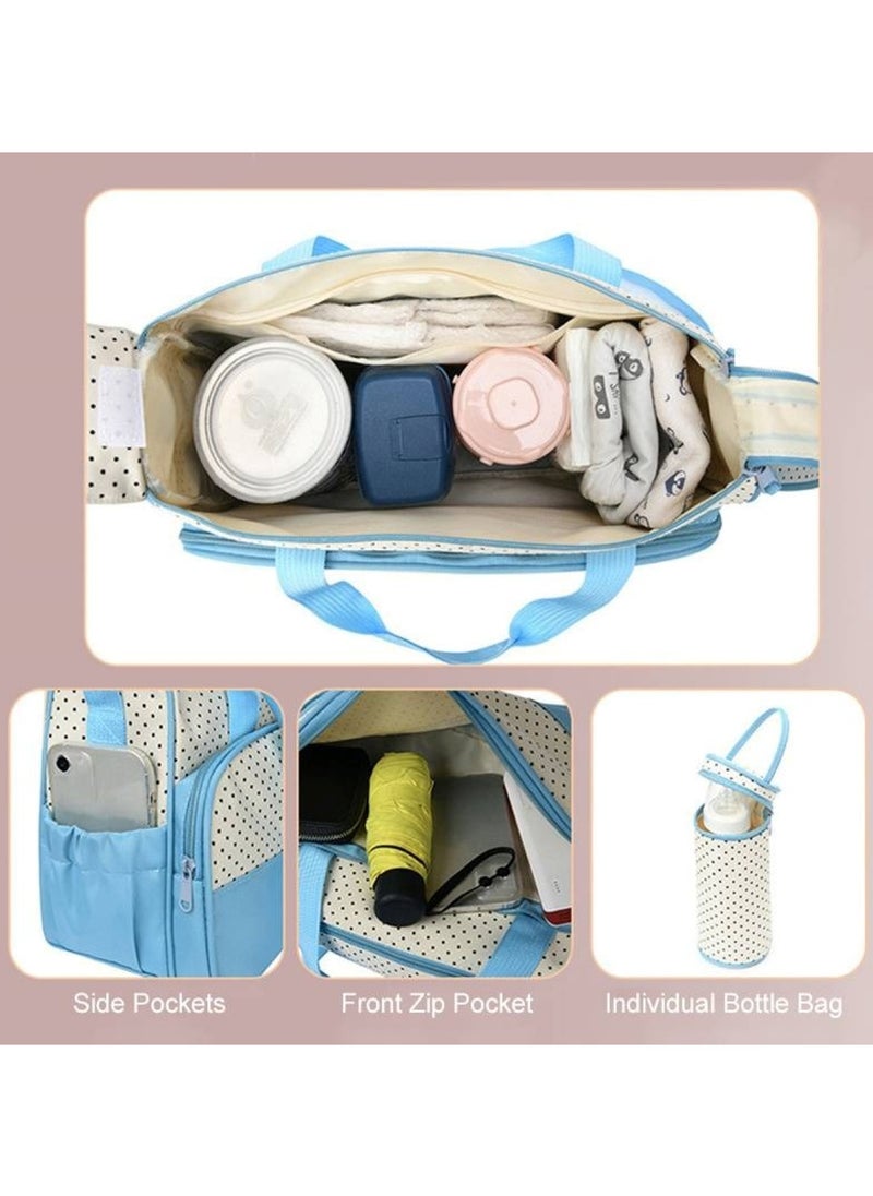 Chic Baby Diaper Bag Set All-in-One Travel Solution for Baby Needs Blue