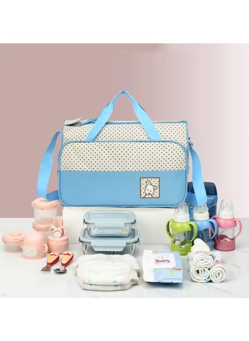 Chic Baby Diaper Bag Set All-in-One Travel Solution for Baby Needs Blue