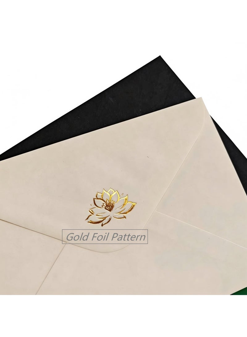 BenQuand 16 Pack  Envelop with Gold Embossed Patterns, 8 Colors Self Adhesive Envelopes for Invitations, Great for Graduation, Invitation, Wedding and RSVP Cards,4.2x6.2 inch - Image 3