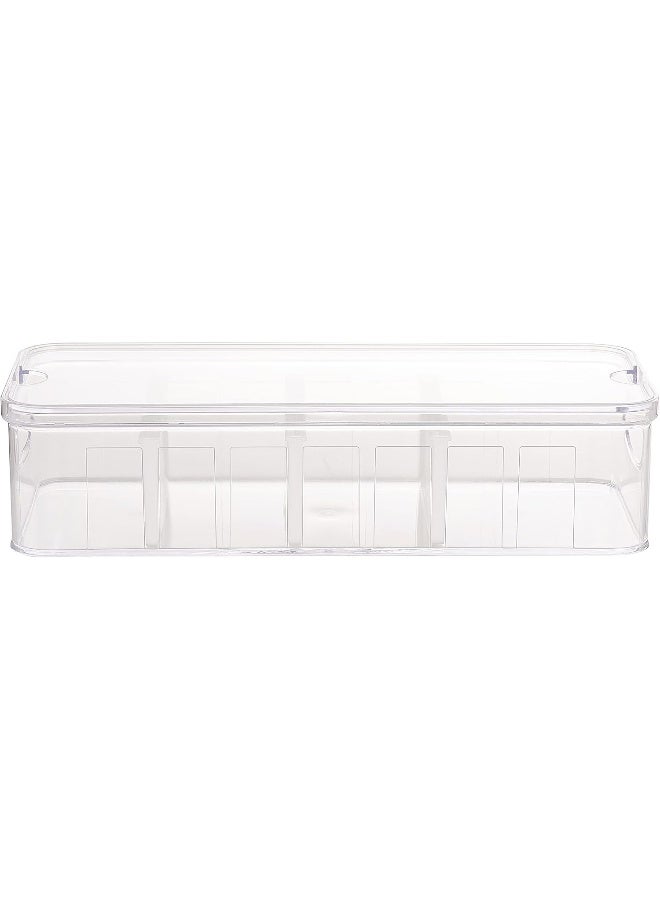 ORGANiZERS Food Storage Container With Handle - Kitchen Box Divided Into 7 Lid Compartments Organizer For Spices, Jars, Packets And More  - Image 1