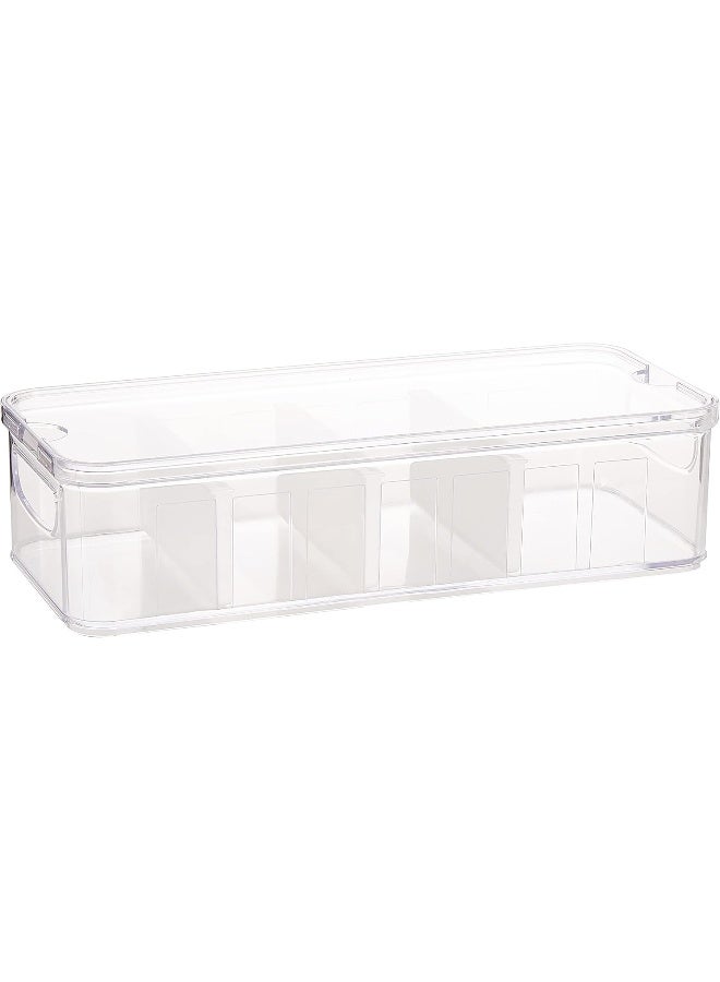ORGANiZERS Food Storage Container With Handle - Kitchen Box Divided Into 7 Lid Compartments Organizer For Spices, Jars, Packets And More  - Image 3