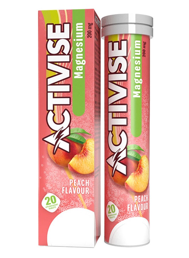 Activise Magnesium 200Mg Effervescent Tablets, Peach Flavor, Pack Of 20'S - Image 1