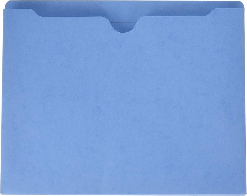 Smead Smead File Jacket Reinforced StraightCut Tab 2 Expansion Letter Size Blue 50 per Box 75562 - Image 1