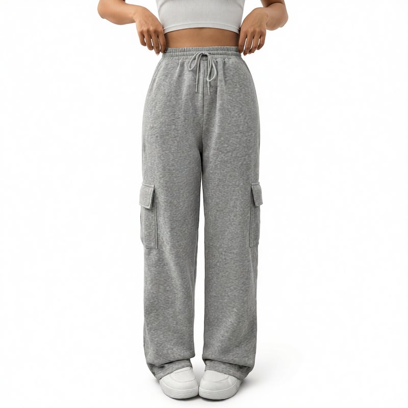 Women's Drawstring Loose Fit Joggers with Elastic High Waist and Multi-Pockets