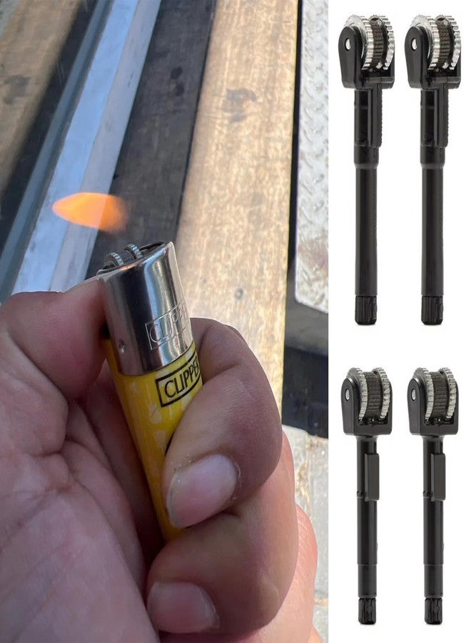 SquEqu 4 Pack Flint Wheel Replacement Barrel Friction Spark Striker Mechanism Rod Stem Striking Lighting Parts for Clipper Lighters CP11 CMP11 CP22 CMP22 Repair Refill Starting Fire 3.5cm 4.3cm - Image 5