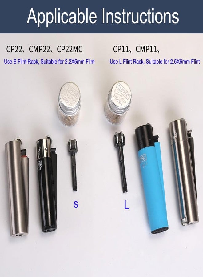 SquEqu 4 Pack Flint Wheel Replacement Barrel Friction Spark Striker Mechanism Rod Stem Striking Lighting Parts for Clipper Lighters CP11 CMP11 CP22 CMP22 Repair Refill Starting Fire 3.5cm 4.3cm - Image 3