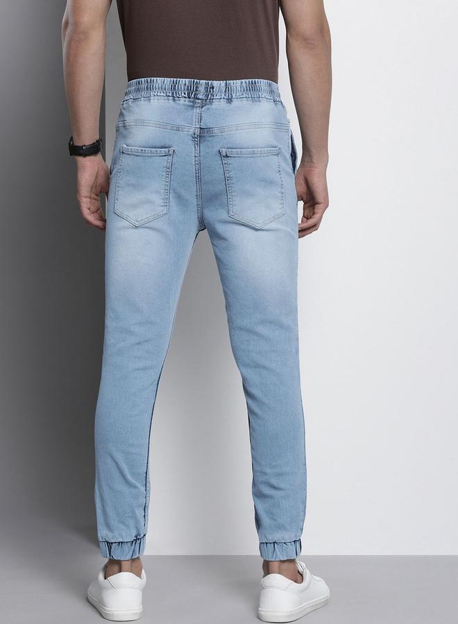The Indian Garage Co Men Mid Rise Slim Fit Jeans with Drawstring - Image 3