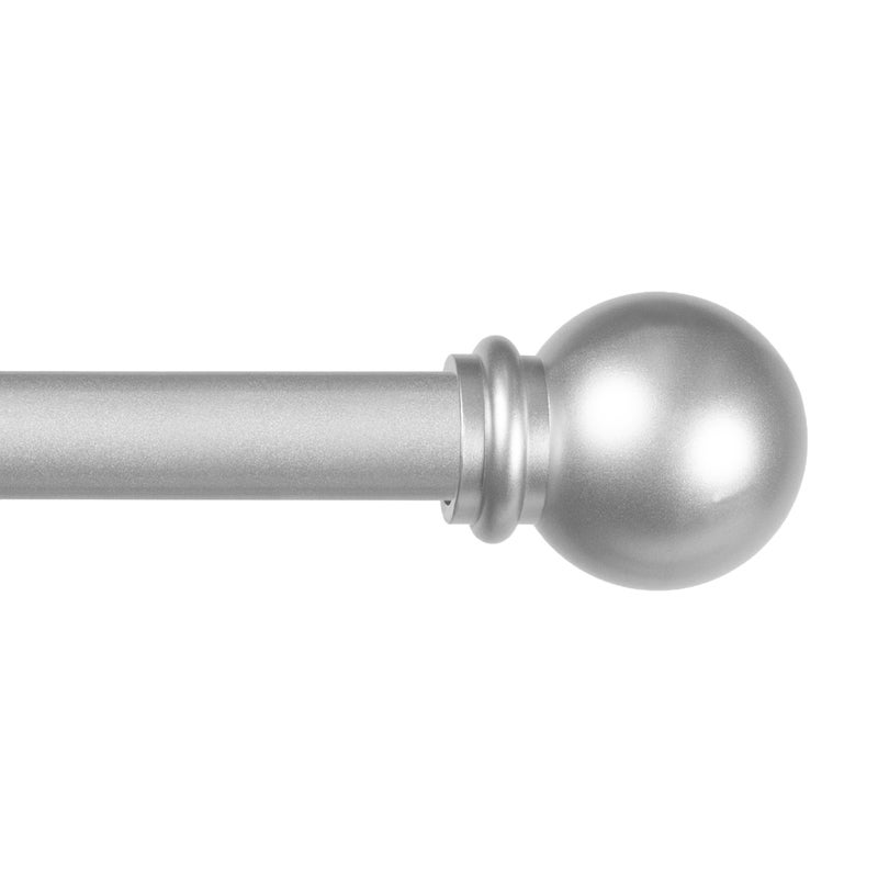 Kenney Chelsea Ball End Window Curtain Rod, Adjustable Curtain Rod for Windows 28 to 48 Inches, Extendable Curtain Rod Set, Brushed Nickel - Image 1