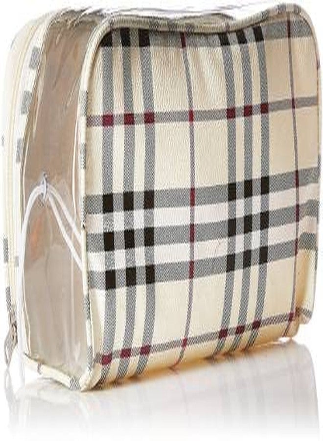 FICTIOUS Cosmetic Pouch Set Travel Toiletry Kit Bag Transparent Makeup Bag Plastic Box Vanity Shaving Kit Cosmetic Bag Combo of 4 Set for Women and Men Multipurpose Transparent Travel Pouch - Image 5