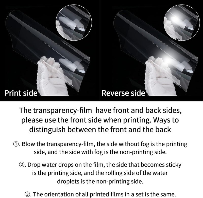 30 ورقة من ورق الفيلم الشفاف، 8.5 × 11 بوصة من الفيلم الشفاف لطابعات نفث الحبر، طباعة 100% من الشفافيات، أوراق فيلم شفافة لجهاز العرض العلوي، طباعة الشاشة الحريرية - Image 5
