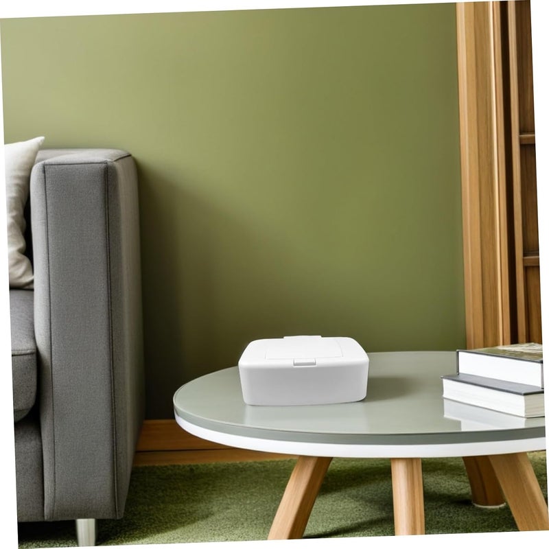 3pcs Plastic Wet Wipe Dispenser Box Set with Button, White Tissue Storage Case for Home, Nursery, and Living Room Use - Image 5