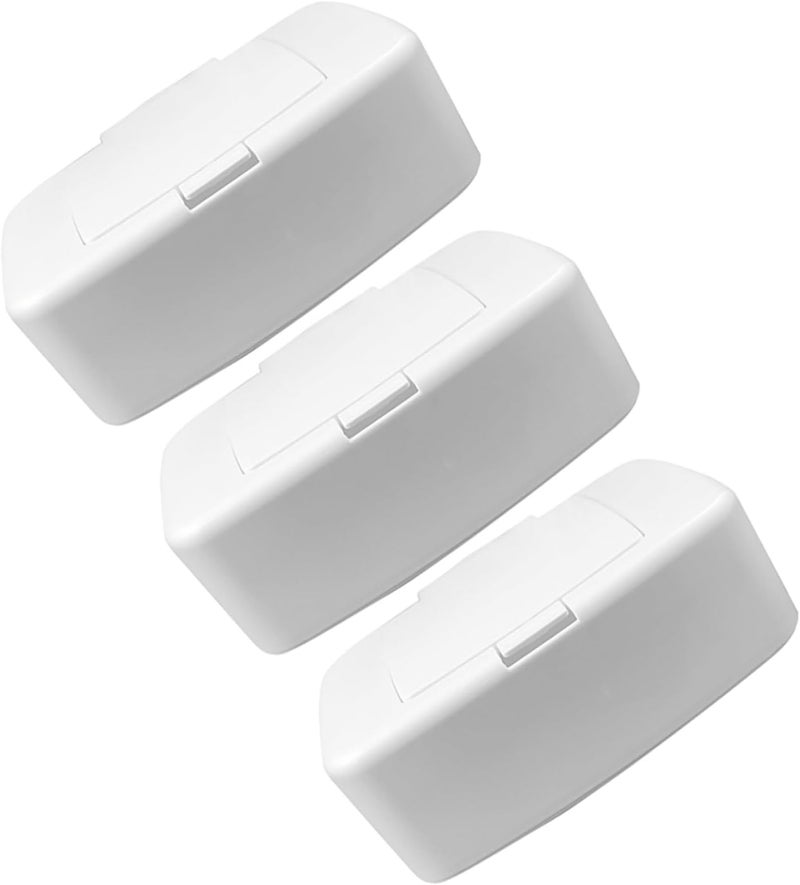 3pcs Plastic Wet Wipe Dispenser Box Set with Button, White Tissue Storage Case for Home, Nursery, and Living Room Use - Image 1
