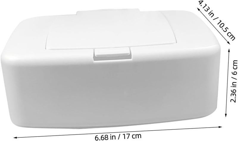 3pcs Plastic Wet Wipe Dispenser Box Set with Button, White Tissue Storage Case for Home, Nursery, and Living Room Use - Image 2